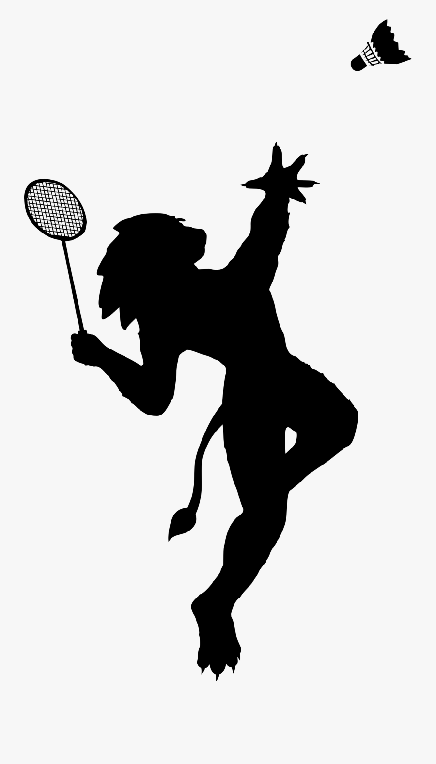 Free Logo Bad Lion - Sports Silhouette Badminton Girl, Transparent Clipart