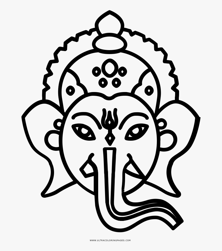 Ganesha Coloring Page - Ganesha Coloring Pages, Transparent Clipart