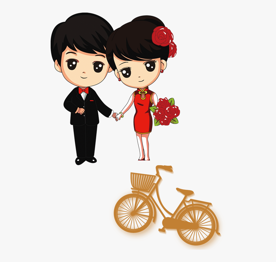 Groom Clipart Sketch - Cartoon Marriage Couple Png, Transparent Clipart