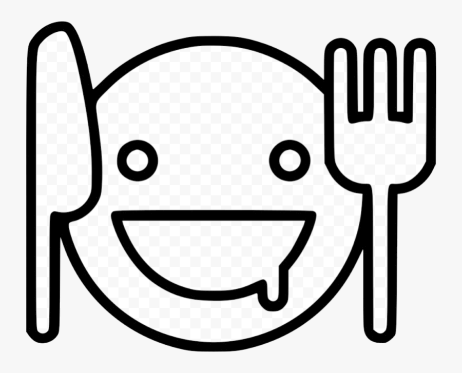 Hungry Face For Coloring Clipart Transparent Png - Hungry Emoji To Color, Transparent Clipart