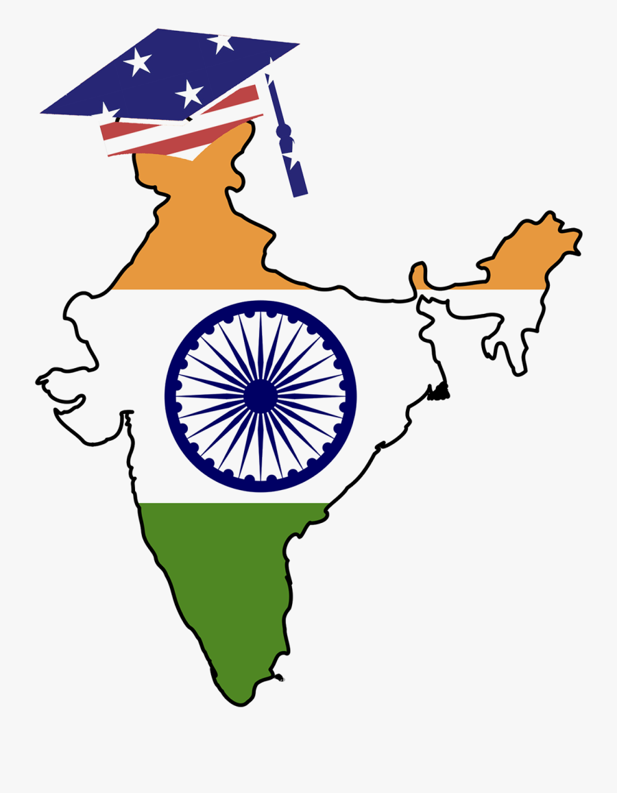 Many Indian College Applicants Are Looking To The United - India Country With Flag, Transparent Clipart