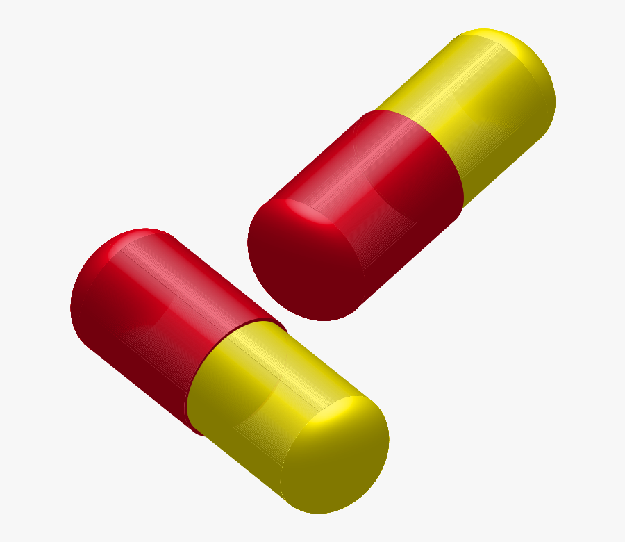 Free Two Capsules - Capsules Png, Transparent Clipart