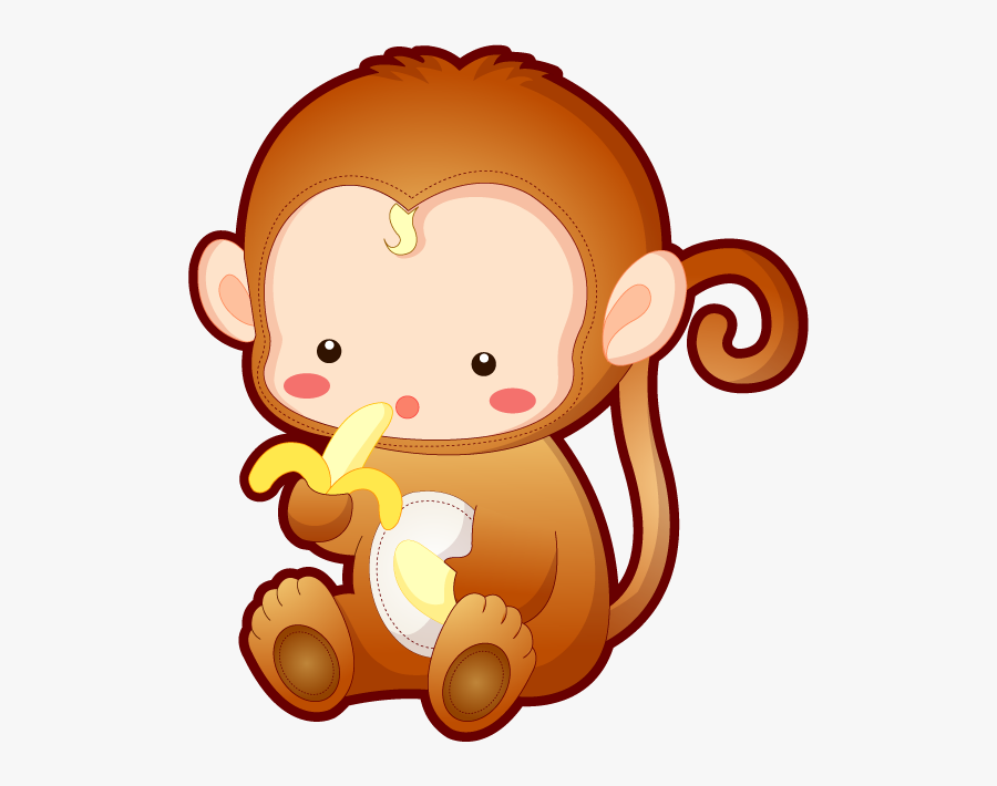 Animated Monkeys Pictures - Cartoon Cute Baby Monkey, Transparent Clipart