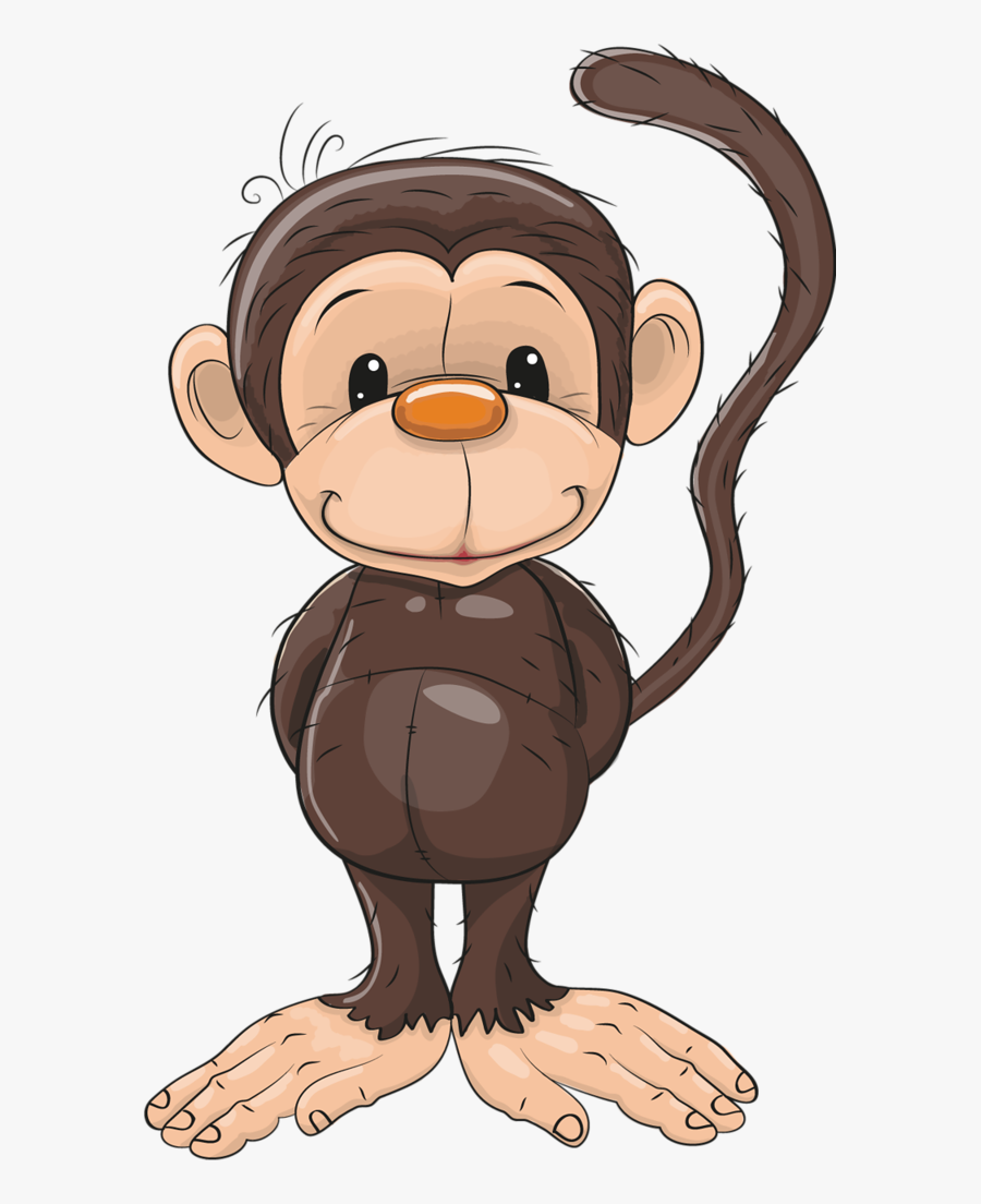 Monkey With Flower Cartoon, Transparent Clipart