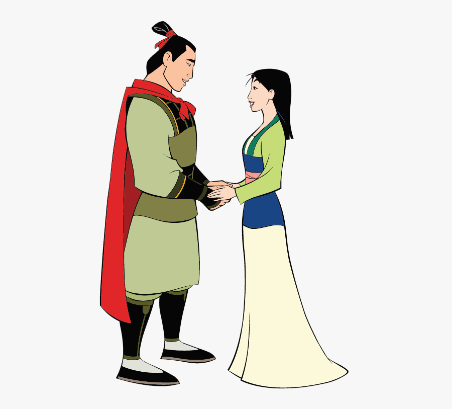 Mulan & Shang Together Clipart - Mulan And Shang Coloring Pages, Transparent Clipart