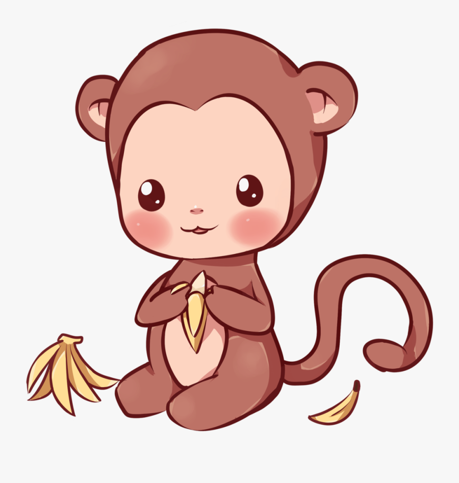 #monkey #cute #kawaii - Kawaii Monkey, Transparent Clipart