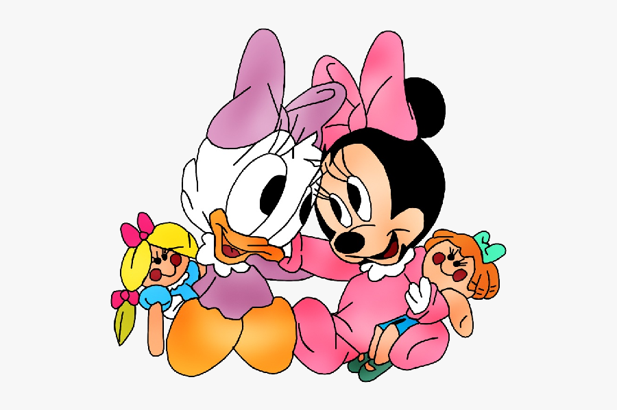 Baby Daisy Duck And Minnie Mouse, Transparent Clipart