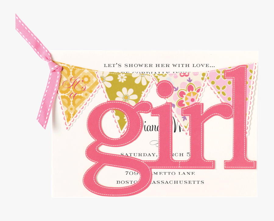 It S A Girl Banner - Balloon, Transparent Clipart