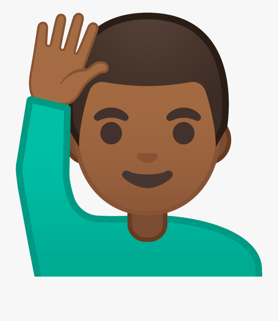 Transparent Raised Hands Png - Raising Hand Transparent Emoji, Transparent Clipart