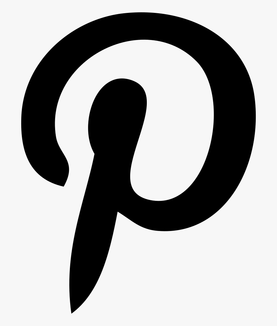 Transparent Black Pinterest Logo, Transparent Clipart