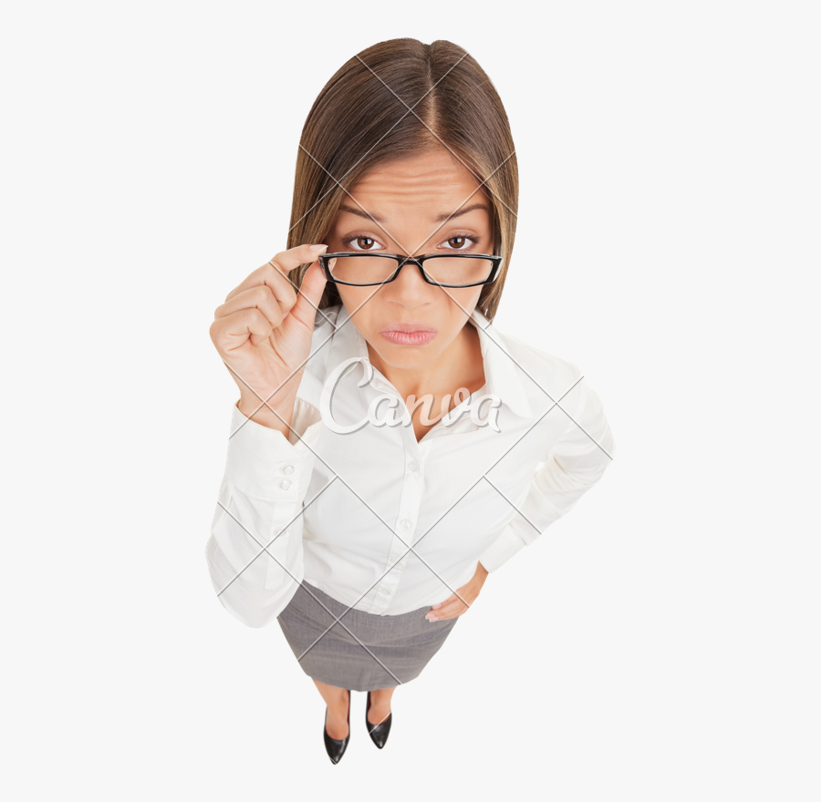 Clip Art Girl Taking It Off - Angry Secretary, Transparent Clipart