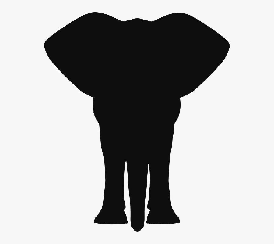 Africa, Animal, Asia, Elephant, Mammal, Pachyderm - Elephant Head Silhouette Png, Transparent Clipart