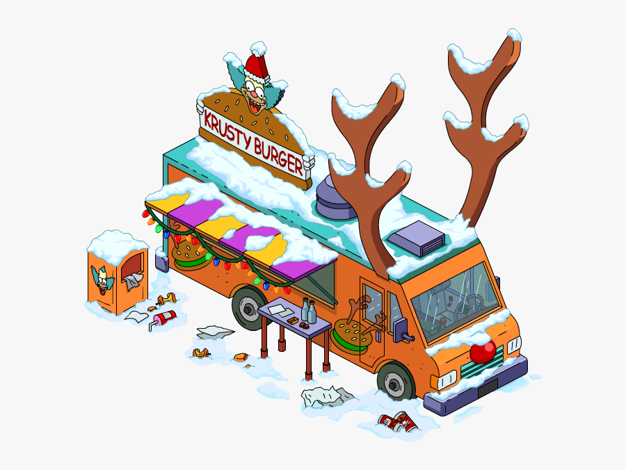 Reindeer Burger Truck - Hamburger, Transparent Clipart