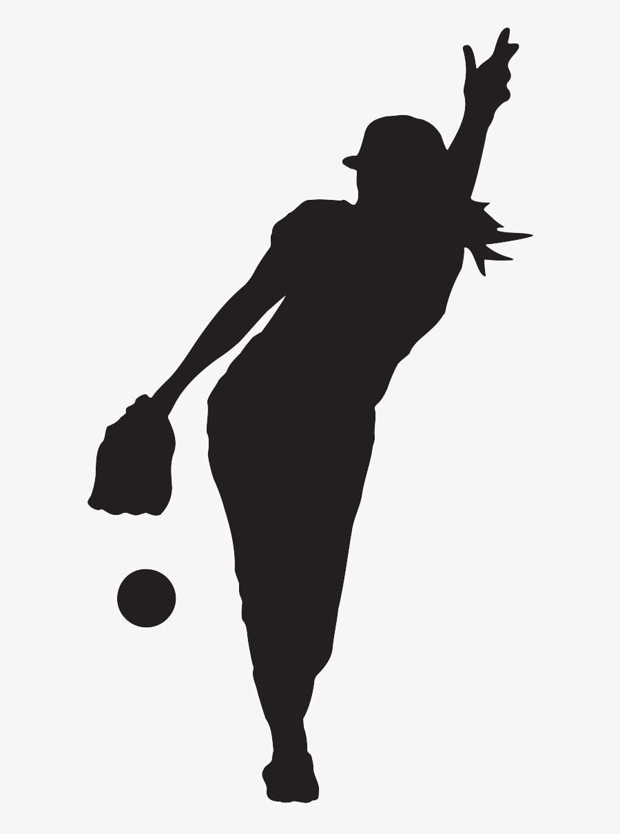 Girl Batter Silhouette At - Softball Pitcher Silhouette Clipart, Transparent Clipart