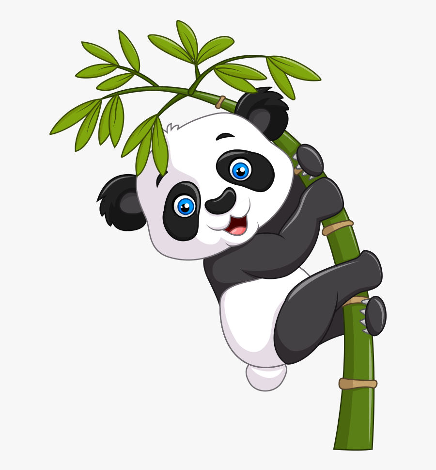 Giant Royalty-free Panda Illustration Cartoon Free - Panda And Bamboo Cartoon, Transparent Clipart