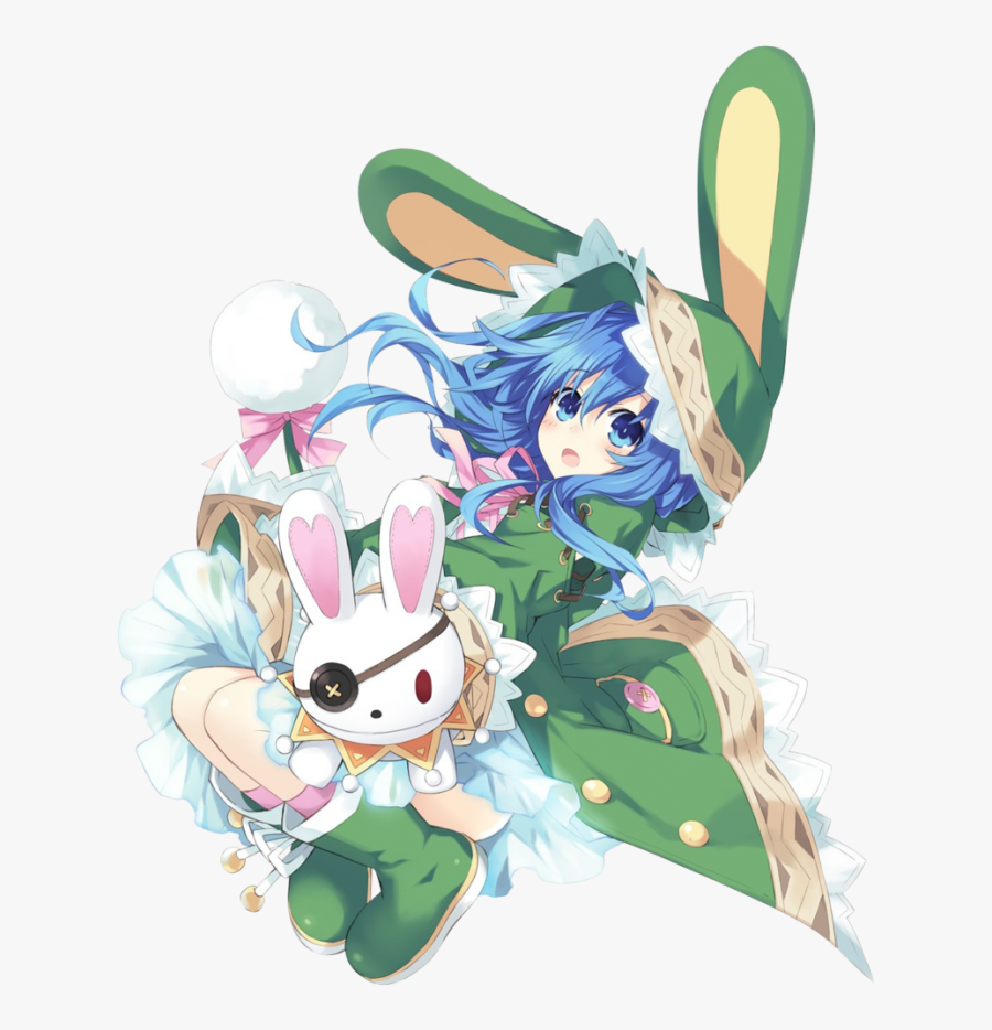 Date A Live Png - Anime Girl With Stuffed Bunny, Transparent Clipart