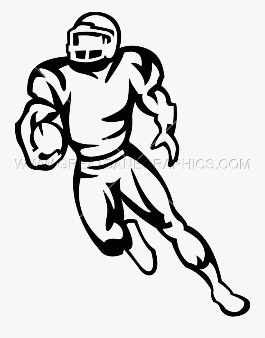 Football Player Running - Football Player Clipart Running Back , Free ...