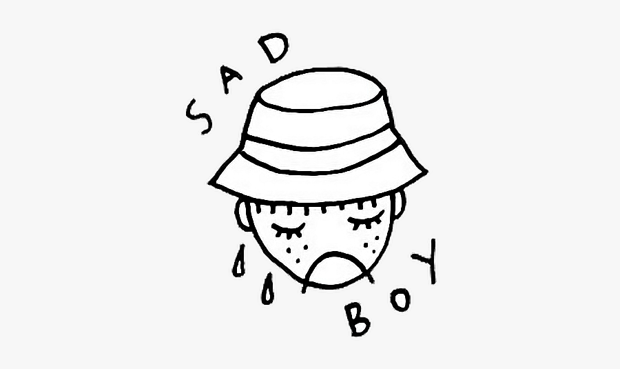 #sadboy #tears #sketch #drawing #sad #deppressed #disappointed - Sad Boy Tattoo Png, Transparent Clipart