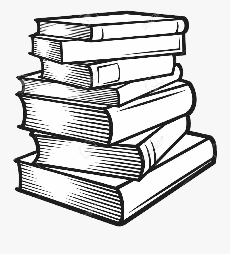 #books - Books Black And White, Transparent Clipart