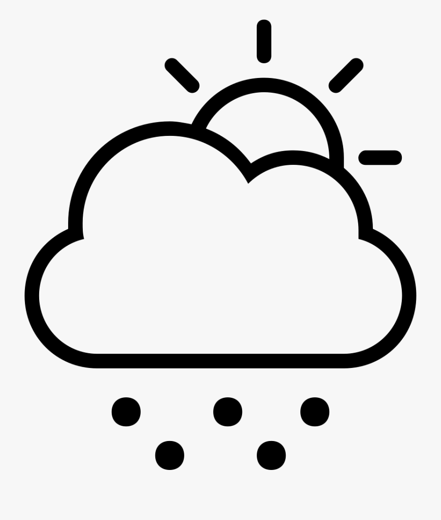 Transparent Sleet Clipart - Simple Rain Cloud Drawing, Transparent Clipart