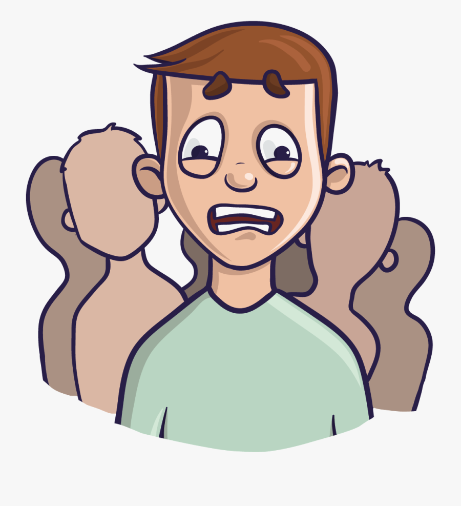 Transparent Panic Clipart - Person With Anxiety Cartoon , Free