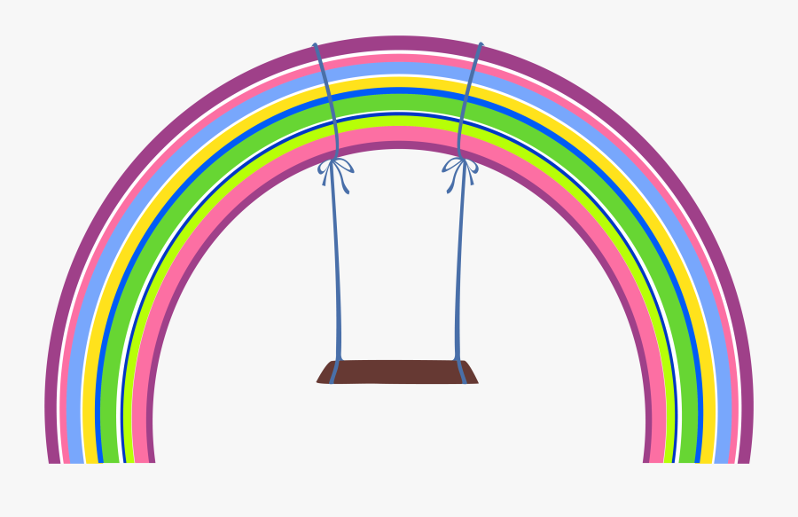 Rainbow With Swing Png Clipart - Swing Rainbow Clipart, Transparent Clipart