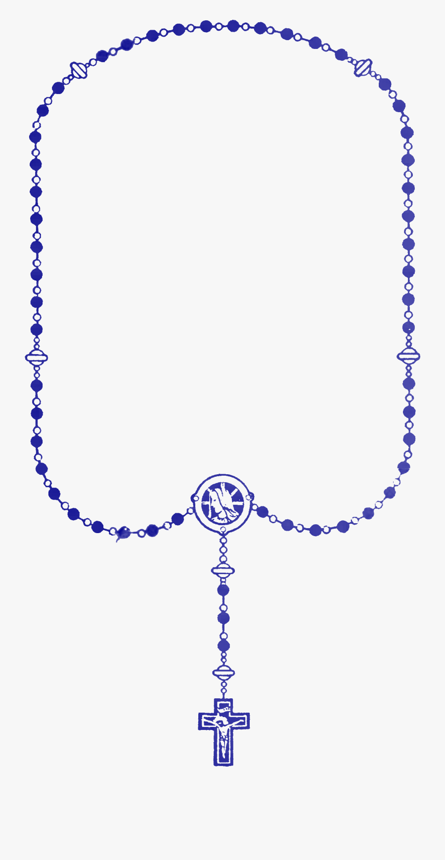 Rosary Clipart Pink Rosary - Rosary Png Blue, Transparent Clipart
