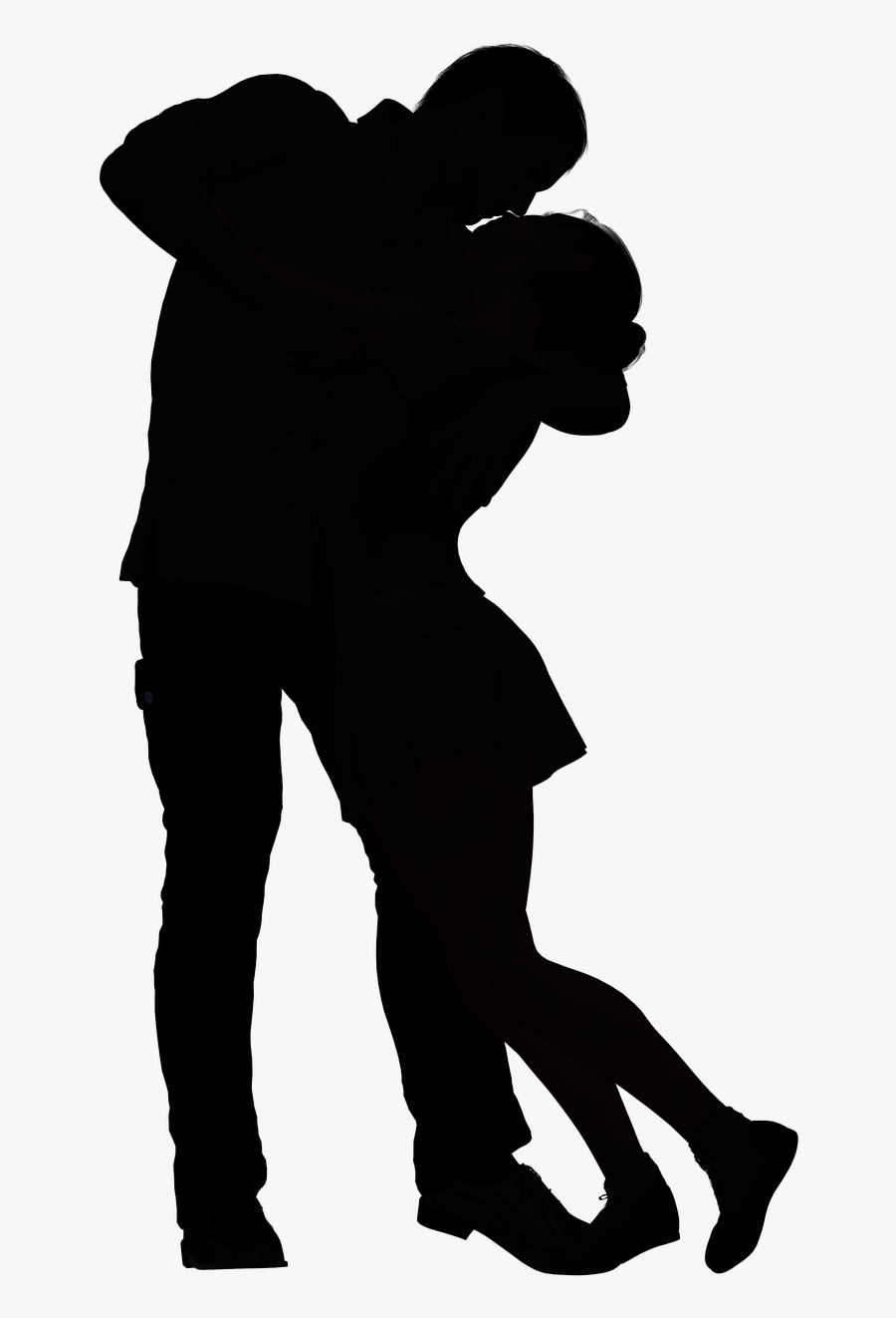 Silhouette Couple Clip Art - Imagenes De Parejas En Sombras, Transparent Clipart