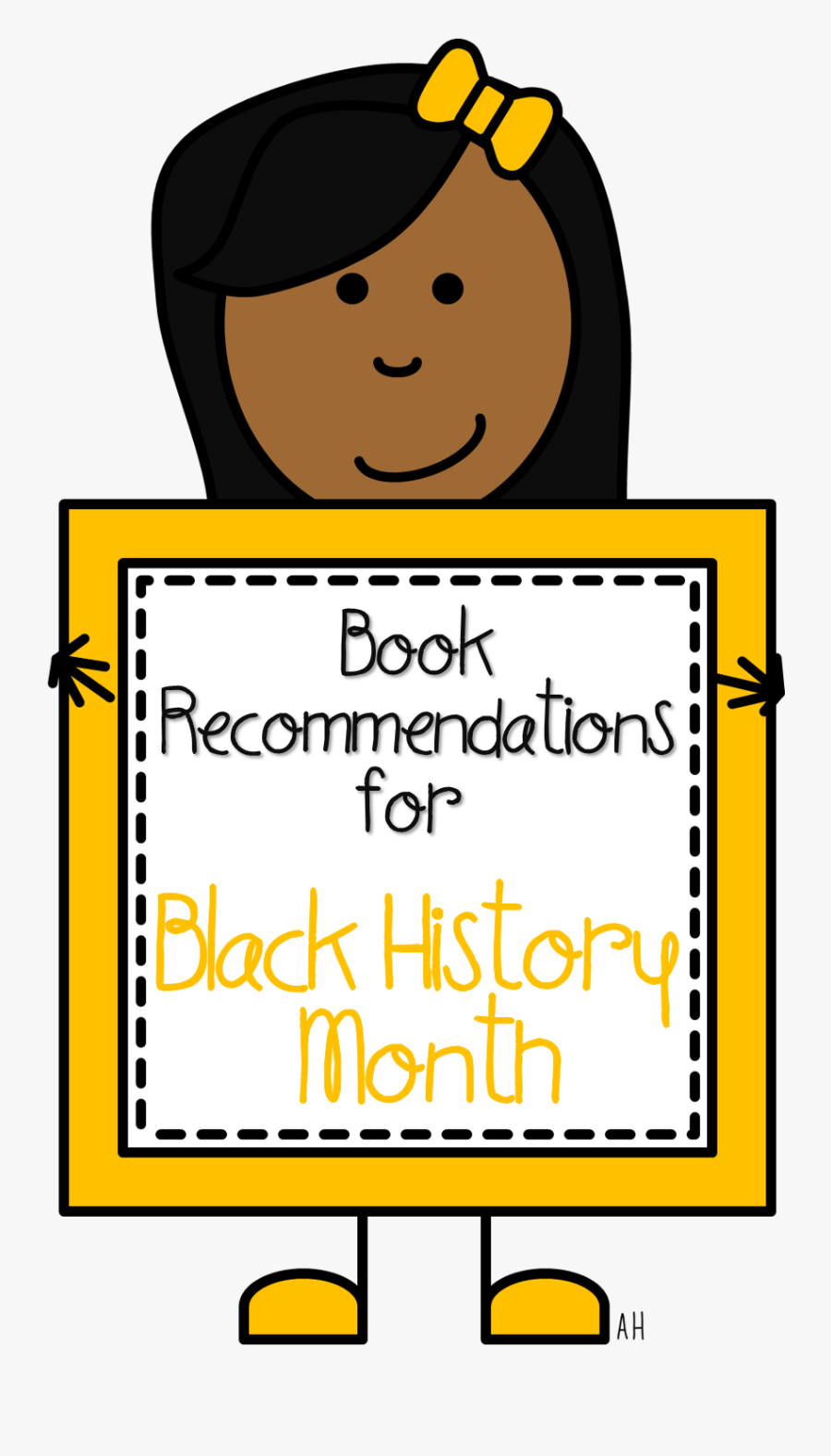 Mlk Clipart Black History - Cartoon Border Frame Book, Transparent Clipart