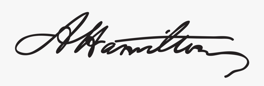 Hamilton's Signature, Transparent Clipart