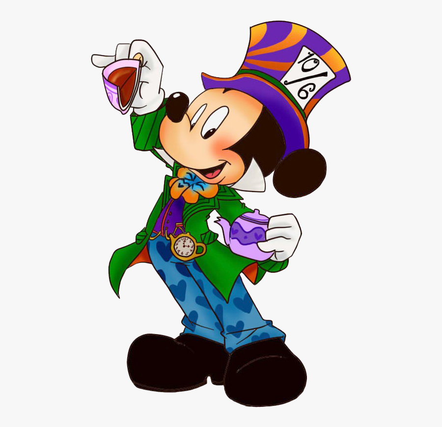 Mickey Mouse Mad Hatter, Transparent Clipart