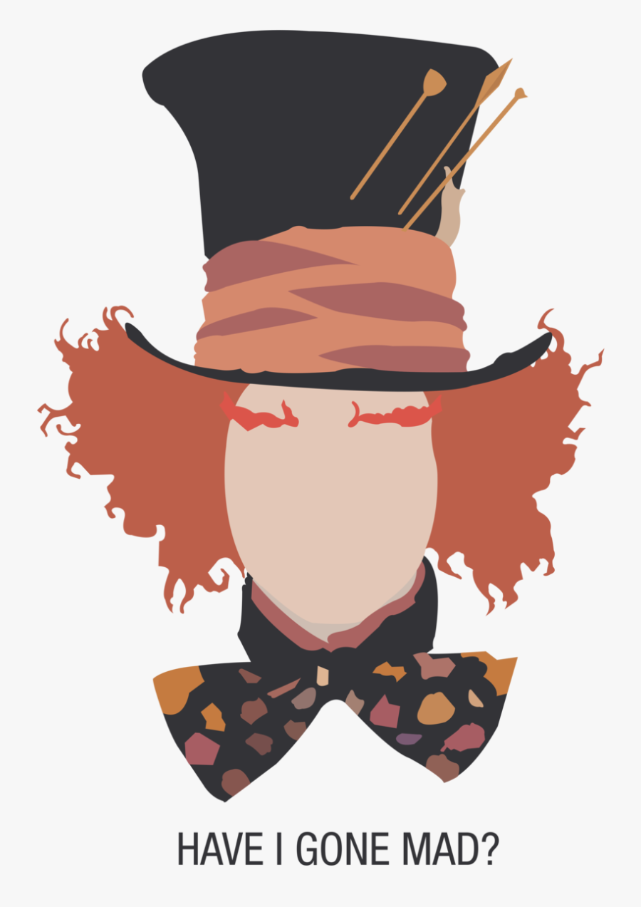 Transparent Rage Clipart - Silhouette Alice In Wonderland Mad Hatter, Transparent Clipart