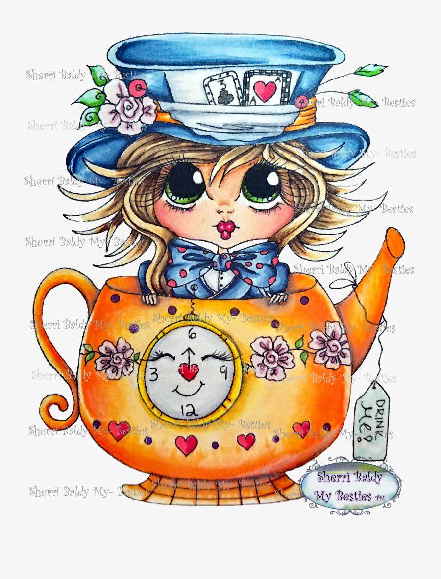 Cup Clipart Mad Hatter Tea - Sherri Baldy Png, Transparent Clipart