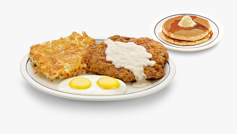 Meal Clipart Chicken Fried Steak - Pancakes And Hash Browns, Transparent Clipart