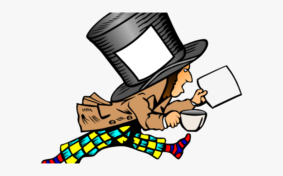Mad Money Cliparts - Mad Hatter Hat Label, Transparent Clipart