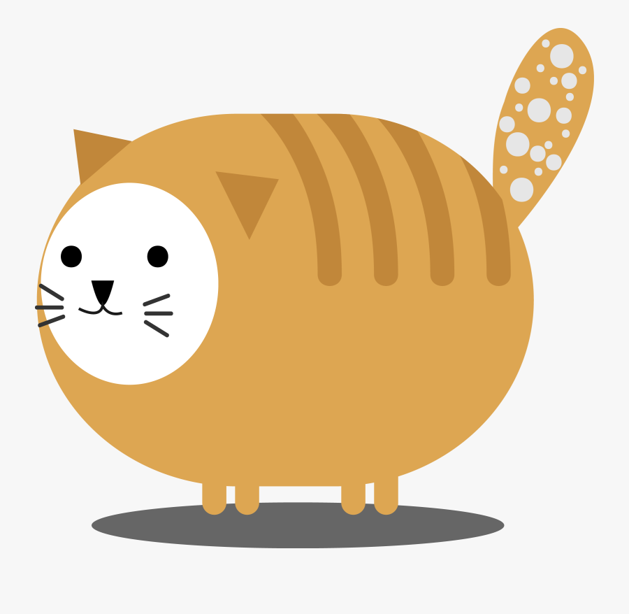 Whiskers Cat Tiger Clip Art - Fat Cat Clip Art, Transparent Clipart