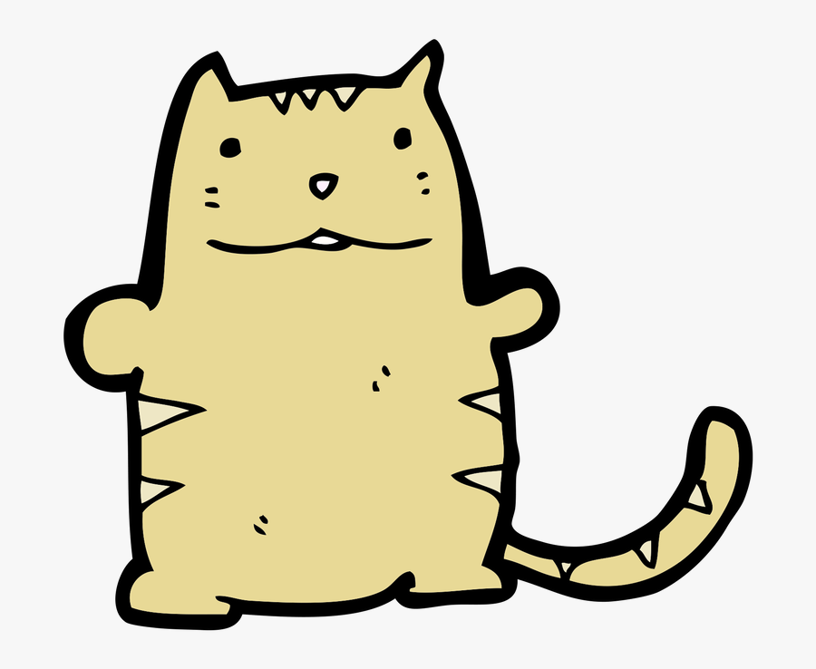 Cat Whiskers Cartoon Clip Art - Fat Cat Cartoon, Transparent Clipart