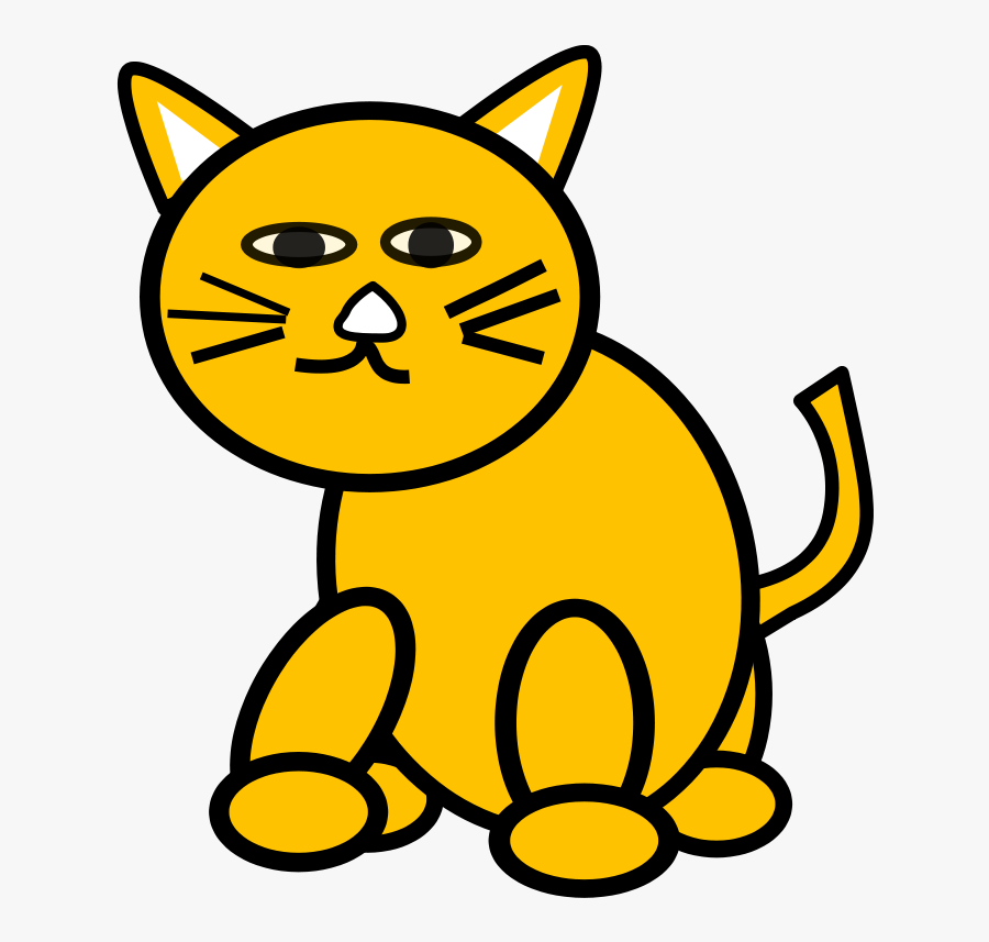 Vector Library Stock Free At Getdrawings Com - Clip Art Yellow Cat, Transparent Clipart