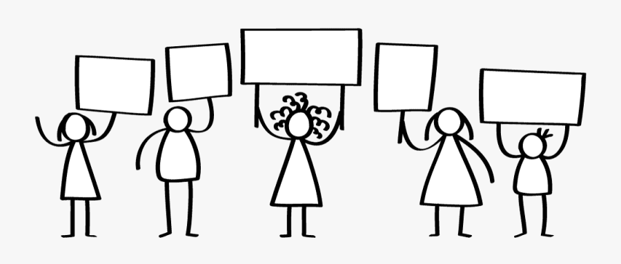 Protest Stick Figure, Transparent Clipart