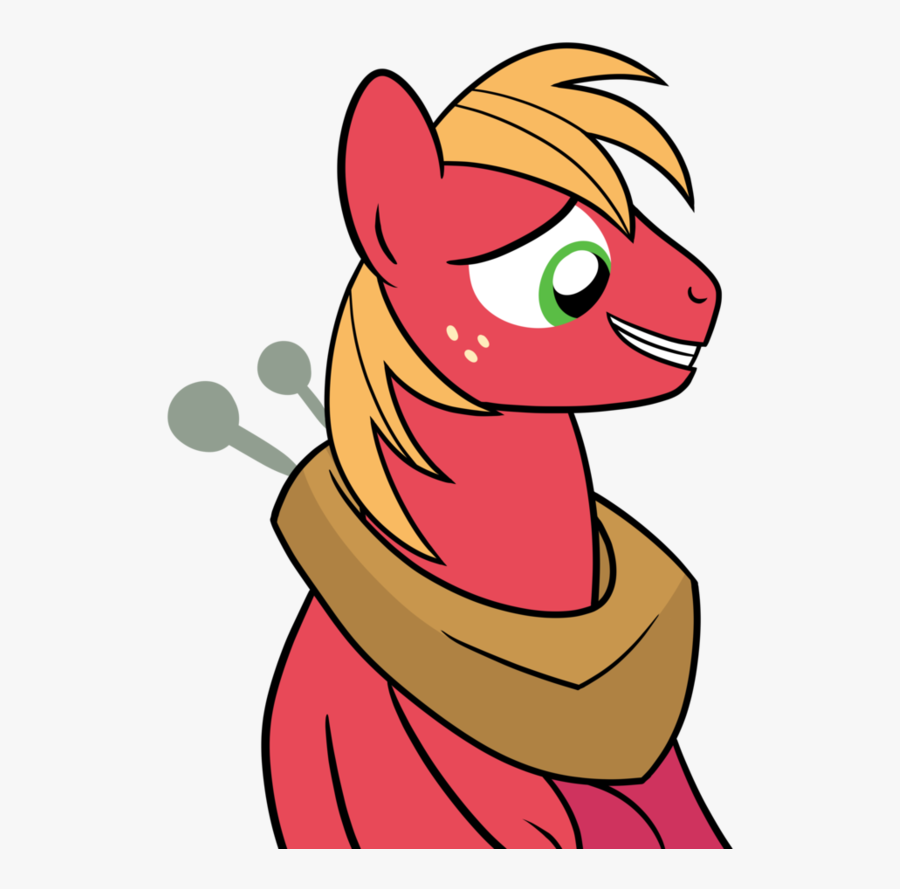 Drawponies, Big Macintosh, Earth Pony, Grin, Nervous, - Cartoon, Transparent Clipart