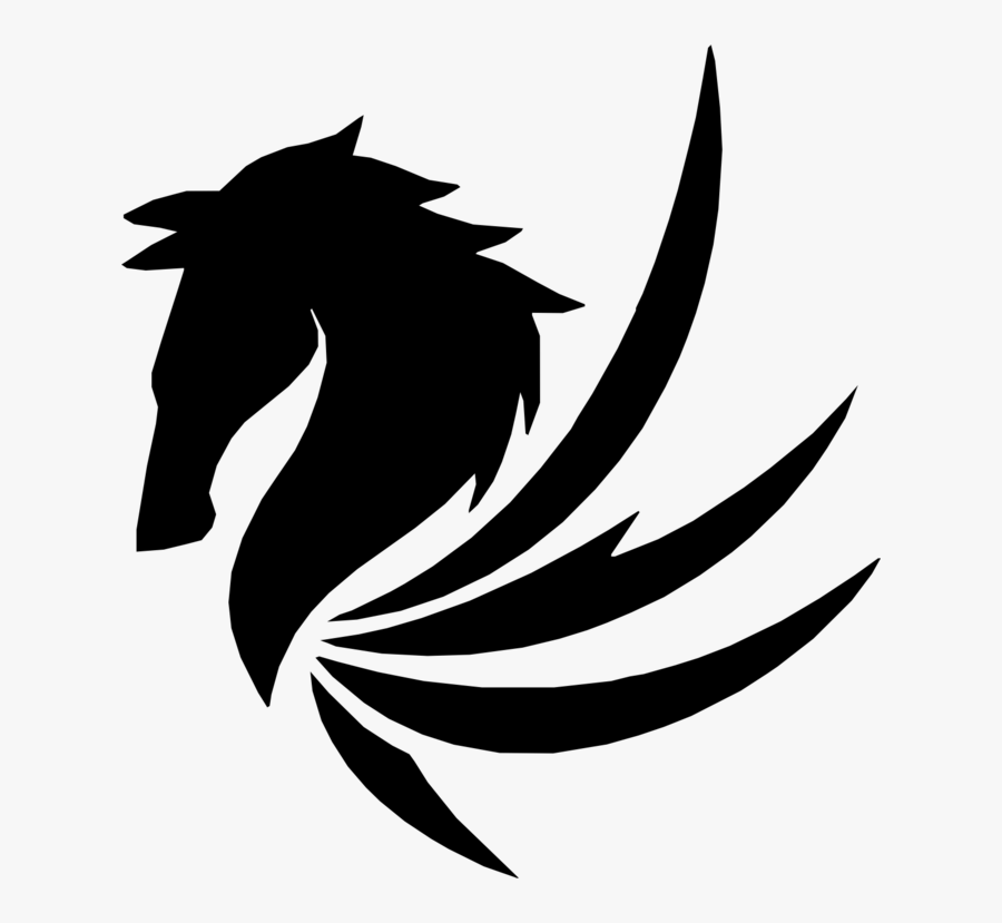 Horse,leaf,monochrome Photography - Pegasus Logo Png, Transparent Clipart