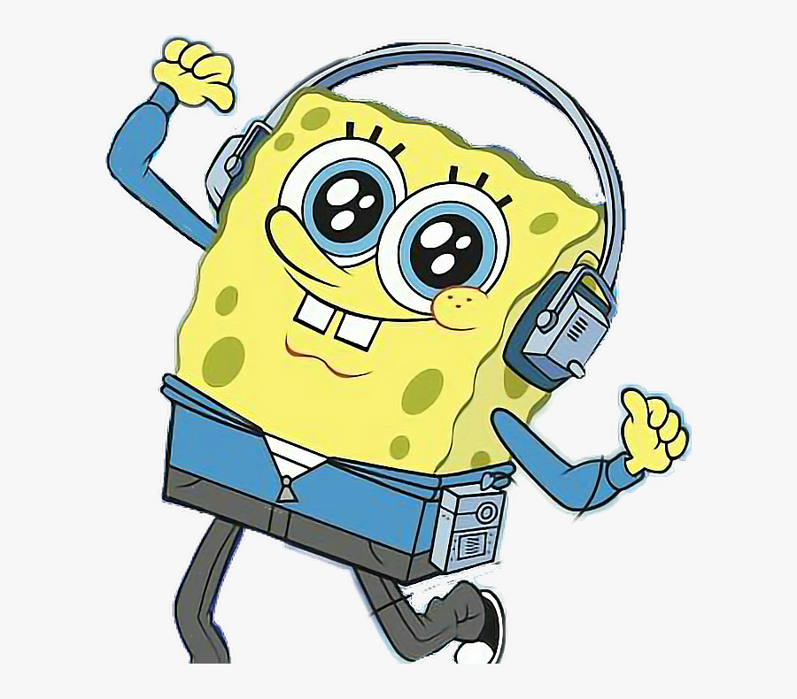 Spongebob Headphones, Transparent Clipart