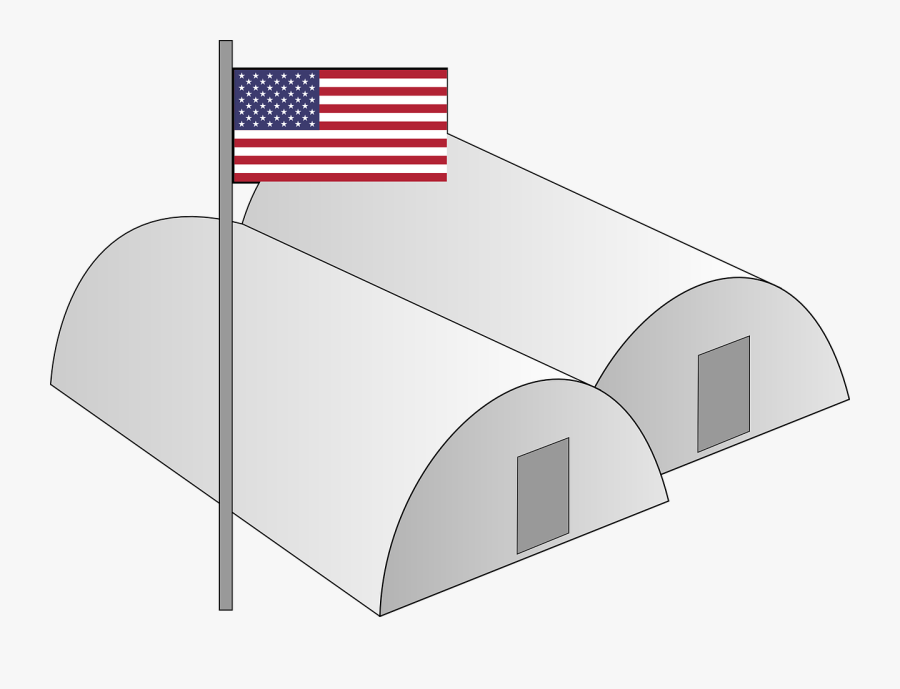 Army, Usa, Barracks, Base, Military, Simple - Clipart Barracks, Transparent Clipart