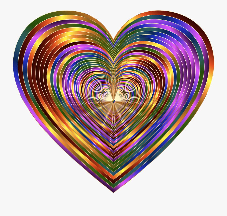 Psychedelic Hearts Tunnel 10 Variation 2 Clip Arts, Transparent Clipart