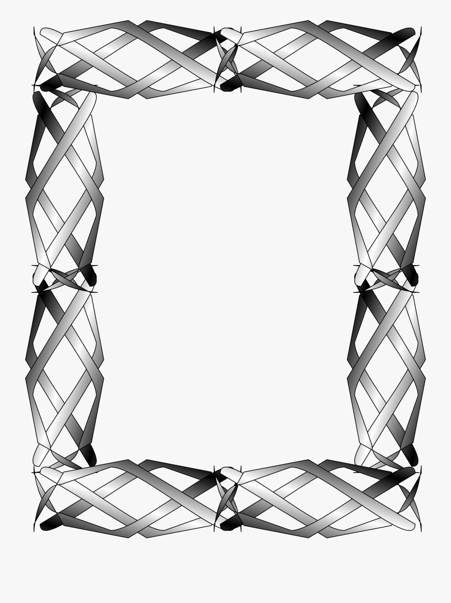 Clipart Frame Black And White - Abstract Border Frame Clipart, Transparent Clipart