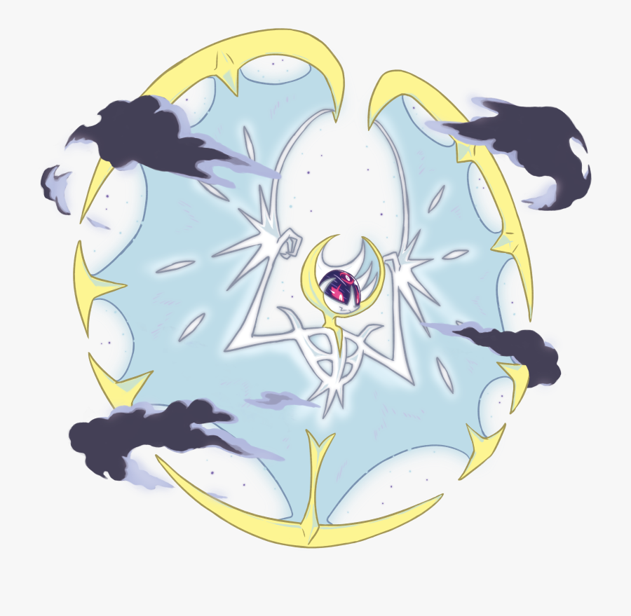 Pokémon Legendarios Wallpaper Called Lunala Phase Change - Lunala Full Moon Phase, Transparent Clipart
