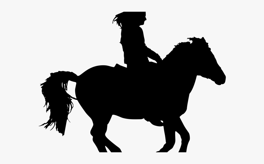 Horse And Rider Silhouette, Transparent Clipart