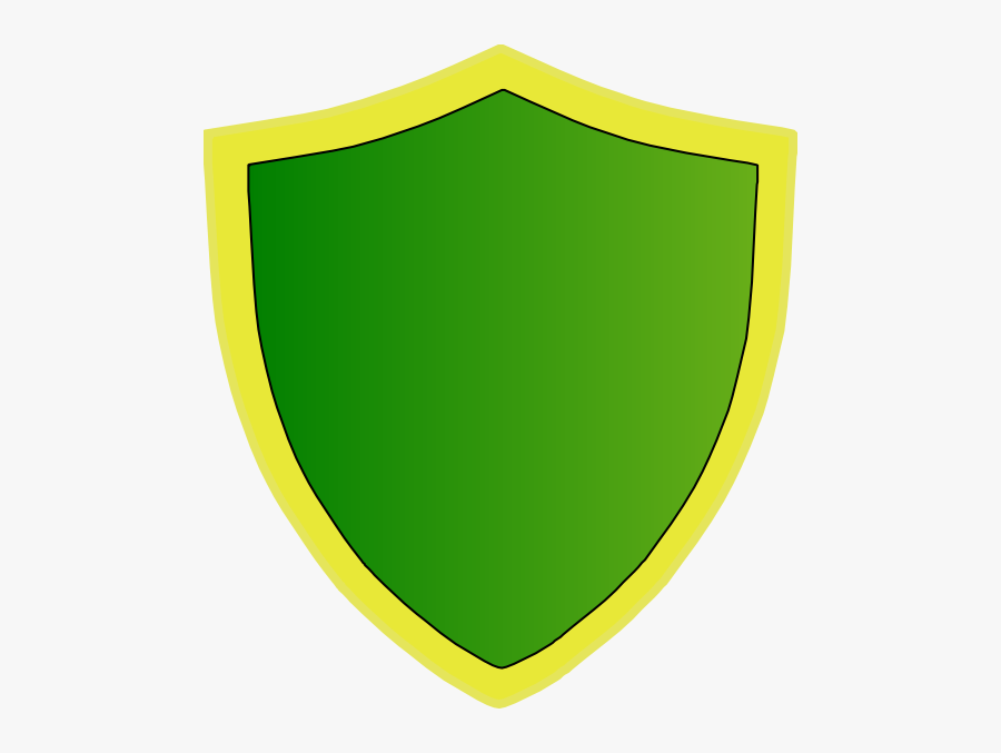 Shield Logo Green And Yellow, Transparent Clipart