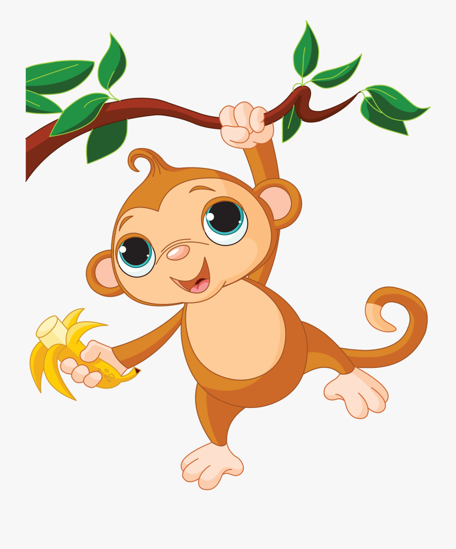 Baby Monkeys Clip Art - Clipart Cartoon Monkey, Transparent Clipart