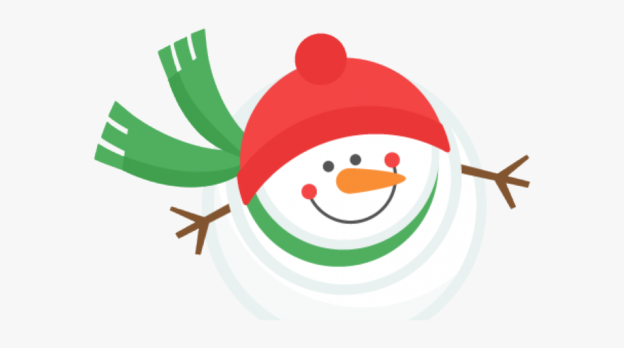 Snowman From Above, Transparent Clipart
